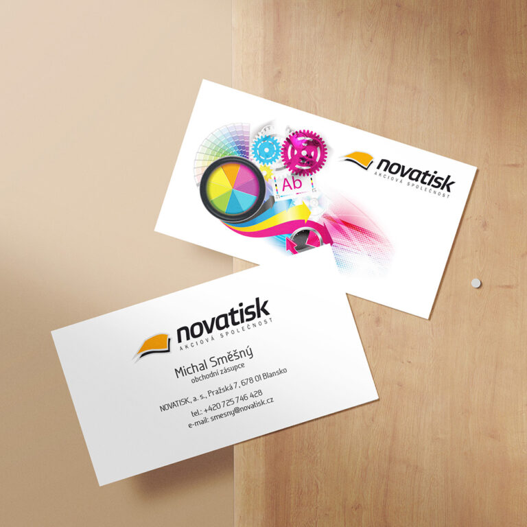 Clean minimal business card mockup on pencil box and plant flower background. PSD file.